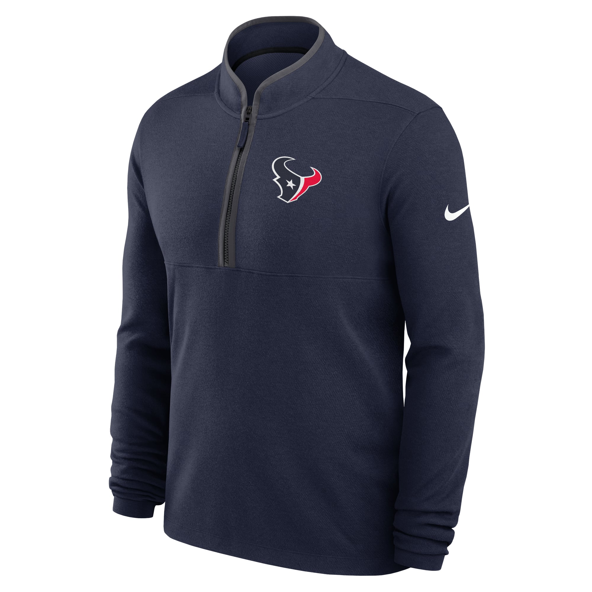 Men's Nike Navy Houston Texans Primetime Victory Dri-FIT Half-Zip Pullover